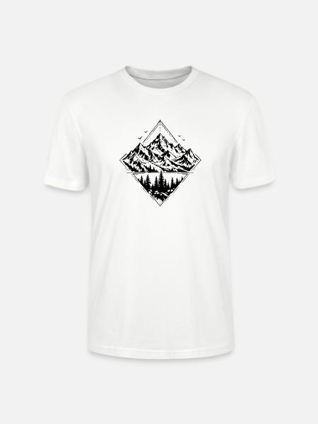 Berge – Zwischen Gipfeln und Wäldern - Stanley/Stella Unisex Bio-T-Shirt CRAFTER - Weiß