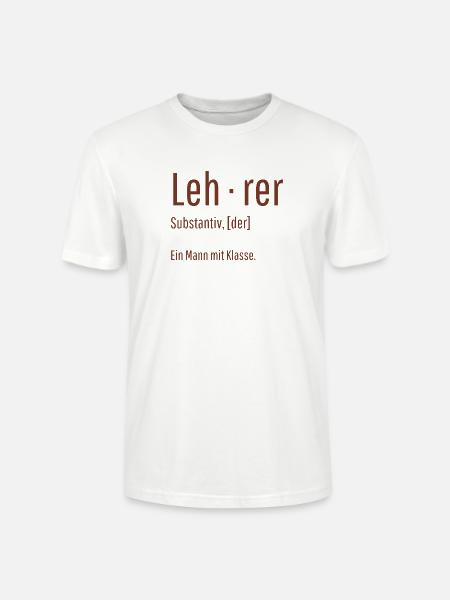 Lehrer Substantiv Definition Schule Geschenk - Stanley/Stella Unisex Bio-T-Shirt CRAFTER - Weiß