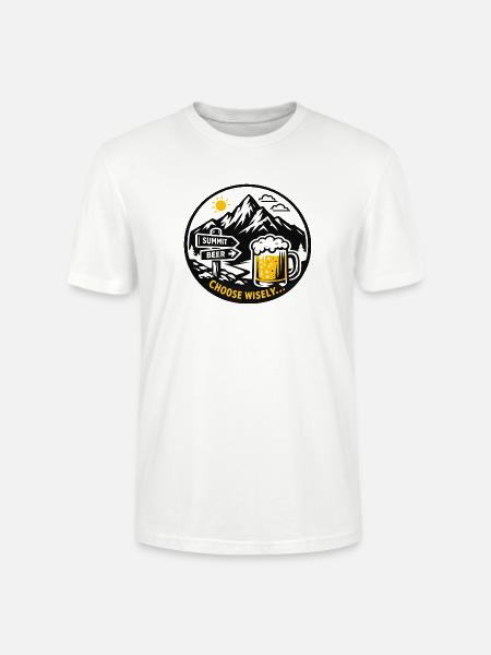 Bier am Berggipfel - Stanley/Stella Unisex Bio-T-Shirt CRAFTER - Weiß