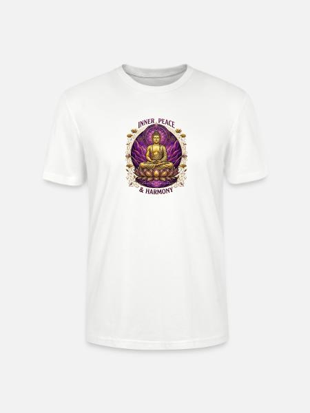 Buddha innerer Frieden und Harmonie - Stanley/Stella Unisex Bio-T-Shirt CRAFTER - Weiß