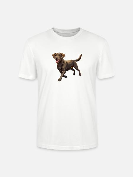 Labrador Retriever Hundelauf - Stanley/Stella Unisex Bio-T-Shirt CRAFTER - Weiß