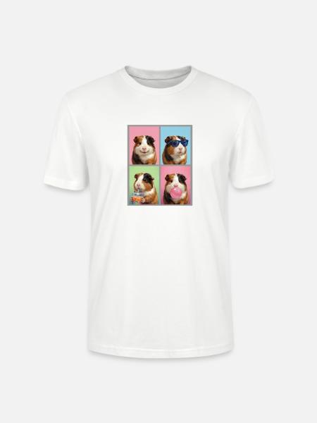 Meerschweinchen Meerschwein - Stanley/Stella Unisex Bio-T-Shirt CRAFTER - Weiß