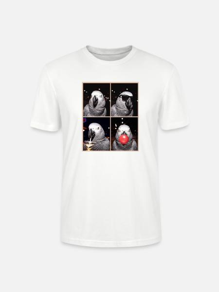 Graupapageien Graupapagei - Stanley/Stella Unisex Bio-T-Shirt CRAFTER - Weiß