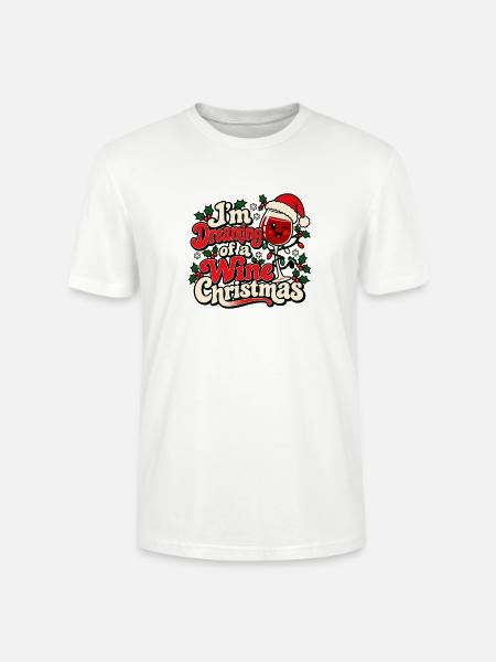 Ich träume von einem Weinweihnachten - Stanley/Stella Unisex Bio-T-Shirt CRAFTER - Weiß