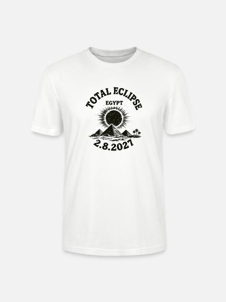 Totaler Eclipse über Ägypten - Stanley/Stella Unisex Bio-T-Shirt CRAFTER - Weiß