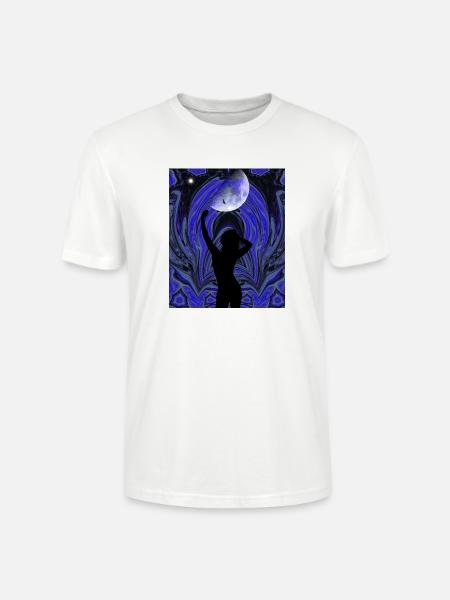 Mondtanz im psychedelischen Wirbel - Stanley/Stella Unisex Bio-T-Shirt CRAFTER - Weiß