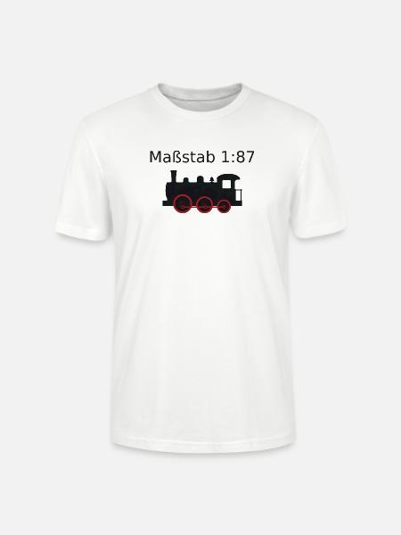 Maßstab 1:87 - Modelleisenbahn H0 Geschenk - Stanley/Stella Unisex Bio-T-Shirt CRAFTER - Weiß
