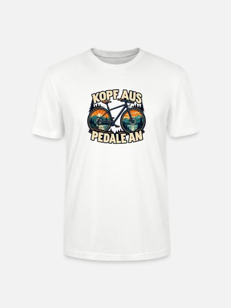 Kopf aus Pedale an - Stanley/Stella Unisex Bio-T-Shirt CRAFTER - Weiß
