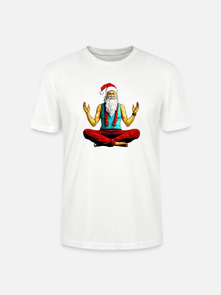 Yogi Weihnachtsmann Yoga - Stanley/Stella Unisex Bio-T-Shirt CRAFTER - Weiß