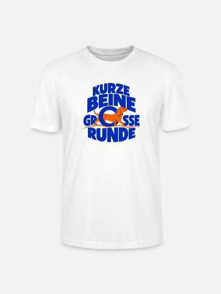 Kurze Beine, große Runde – Dackel - Stanley/Stella Unisex Bio-T-Shirt CRAFTER - Weiß