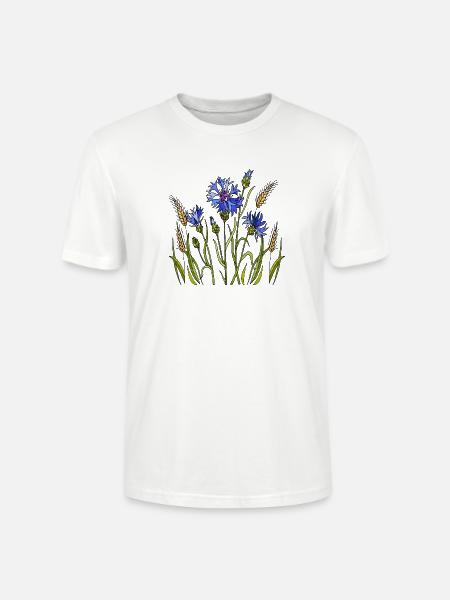 Blumen - Stanley/Stella Unisex Bio-T-Shirt CRAFTER - Weiß