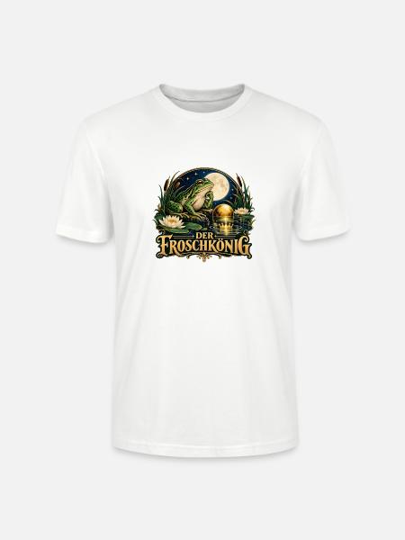 Der Froschkönig im Mondlicht - Stanley/Stella Unisex Bio-T-Shirt CRAFTER - Weiß