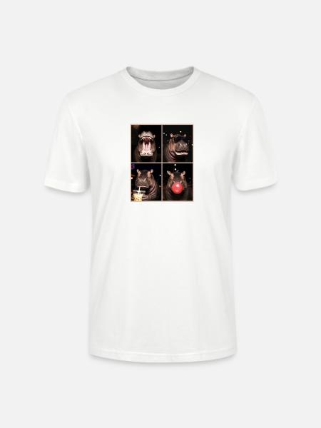 Nilpferd Flusspferd - Stanley/Stella Unisex Bio-T-Shirt CRAFTER - Weiß
