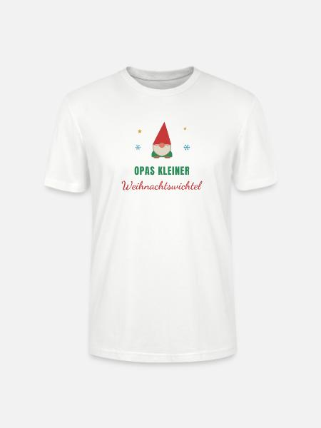 Opas kleiner Weihnachtswichtel – Kinder - Stanley/Stella Unisex Bio-T-Shirt CRAFTER - Weiß