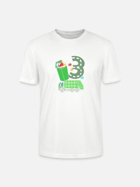 Müllwagen Müllauto Müllmann Mülleimer - Stanley/Stella Unisex Bio-T-Shirt CRAFTER - Weiß