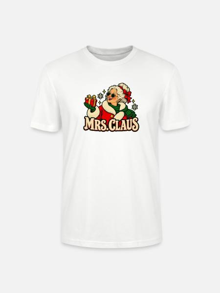 Mrs Claus Vintage Weihnacht - Stanley/Stella Unisex Bio-T-Shirt CRAFTER - Weiß