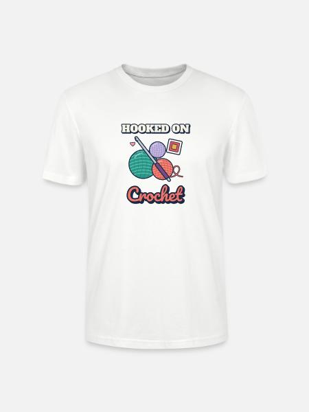 Gehäkelt am Häkeln - Stanley/Stella Unisex Bio-T-Shirt CRAFTER - Weiß
