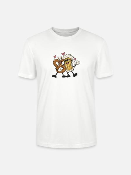 Brezel trifft Bier - Stanley/Stella Unisex Bio-T-Shirt CRAFTER - Weiß