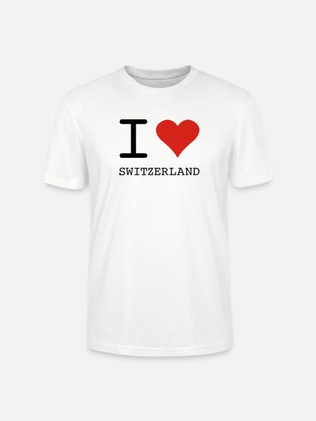 I LOVE SWITZERLAND - T-shirt bio CRAFTER Stanley Stella Unisexe - blanc