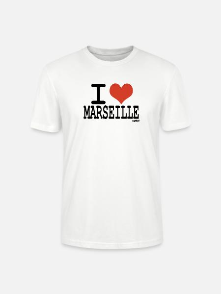 i love marseille - Stanley/Stella CRAFTER Unisex Organic T-Shirt - white