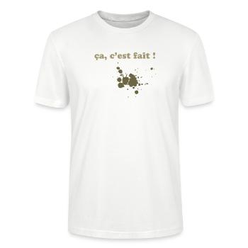 Ça c'est fait ! Maladresse et taches marrons  - T-shirt bio CRAFTER Stanley Stella Unisexe - blanc - Devant - Alina (178cm) & Michal (187cm)