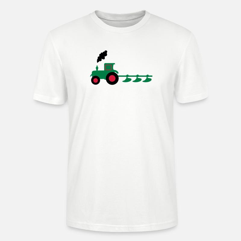 traktor trecker pflug - Stanley/Stella Unisex Bio-T-Shirt CRAFTER - Weiß