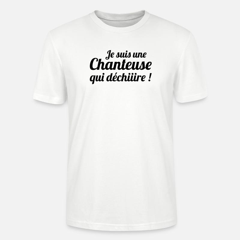 Ich bin ein Sänger, der tränt - Stanley/Stella Unisex Bio-T-Shirt CRAFTER - Weiß