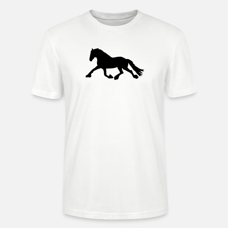 Cheval de course - T-shirt bio CRAFTER Stanley Stella Unisexe - blanc