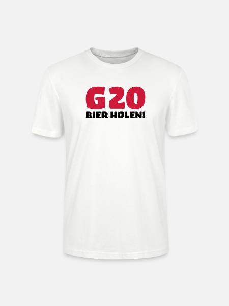 Bier holen Humor - Stanley/Stella Unisex Bio-T-Shirt CRAFTER - Weiß