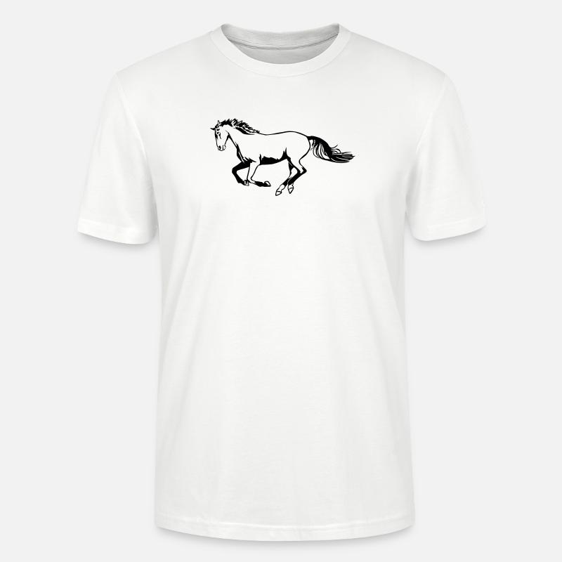 Galoppierendes Pferd - Stanley/Stella Unisex Bio-T-Shirt CRAFTER - Weiß