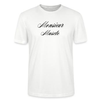 Monsieur Muscle Humour Sport - T-shirt bio CRAFTER Stanley Stella Unisexe - blanc - Devant - Alina (178cm) & Michal (187cm)