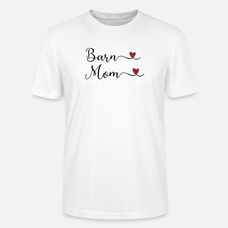 Barn Mom - Reitstall Mutter - Stanley/Stella Unisex Bio-T-Shirt CRAFTER - Weiß