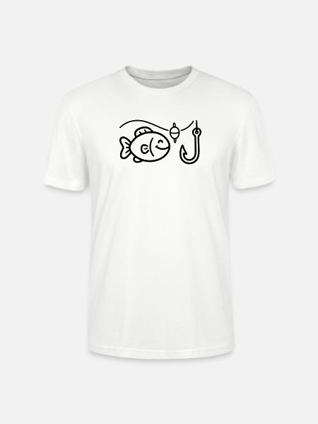 Funny Fish Fishing Fishing Fishing Club - Stanley/Stella CRAFTER Unisex Organic T-Shirt - white