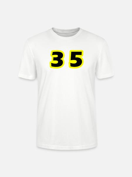 35 Symbole numérique - T-shirt bio CRAFTER Stanley Stella Unisexe - blanc