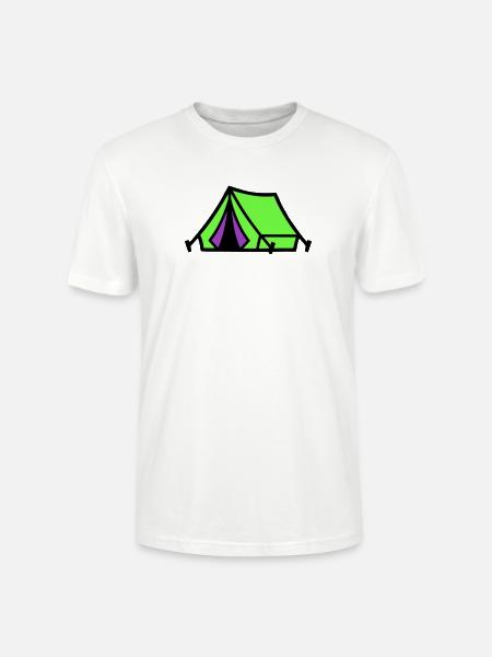 Festival Tent Camping Icon - Stanley/Stella CRAFTER Unisex Organic T-Shirt - white