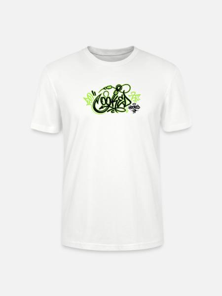 Fishhook Graffiti Logo - Stanley/Stella CRAFTER Unisex Organic T-Shirt - white