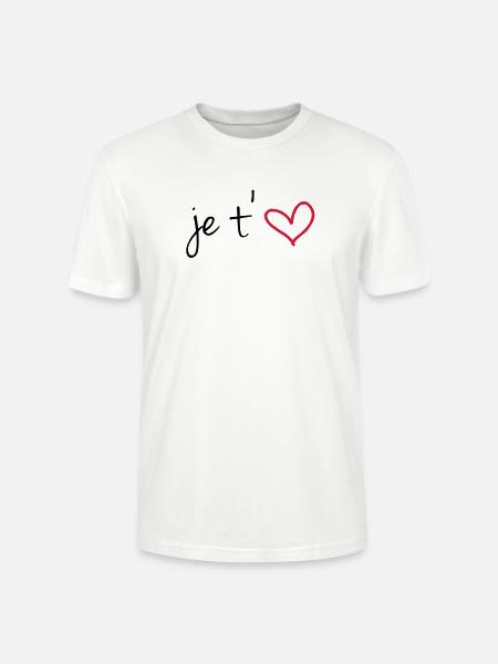 Je t'aime - Stanley/Stella CRAFTER Unisex Organic T-Shirt - white