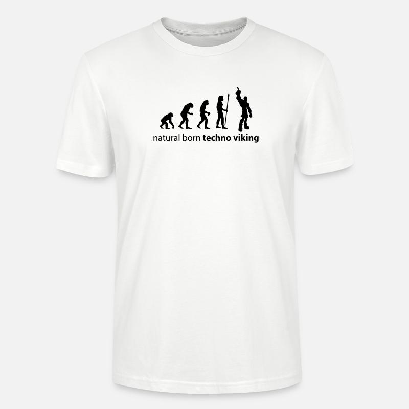 evolution_techno_viking - T-shirt bio CRAFTER Stanley Stella Unisexe - blanc