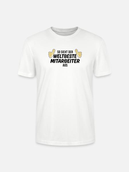 der weltbeste mitarbeiter - Stanley/Stella Unisex Bio-T-Shirt CRAFTER - Weiß