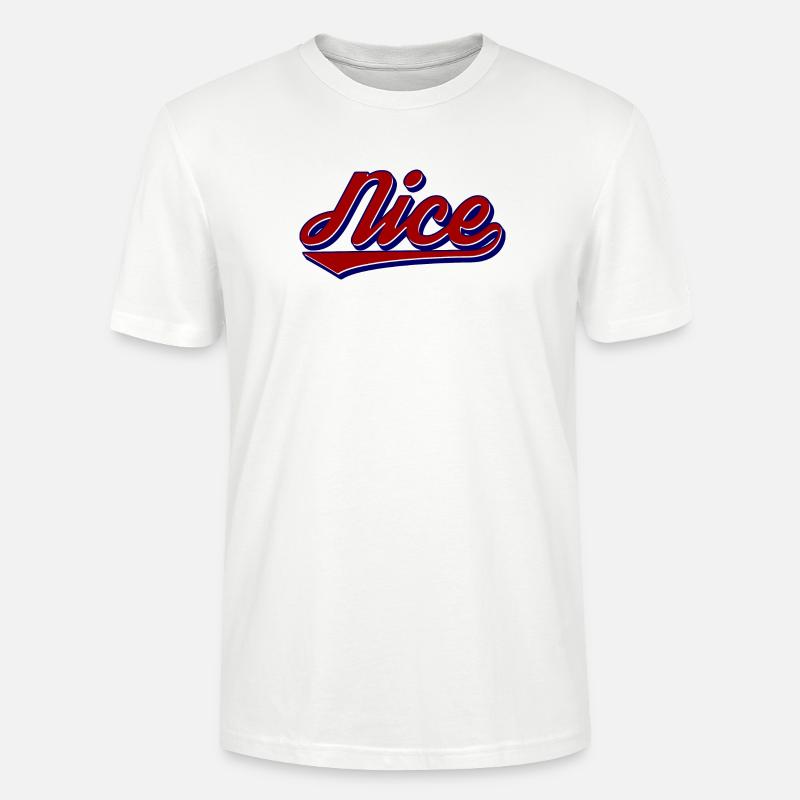 Nice Script Retro Logo Stil - Stanley/Stella Unisex Bio-T-Shirt CRAFTER - Weiß