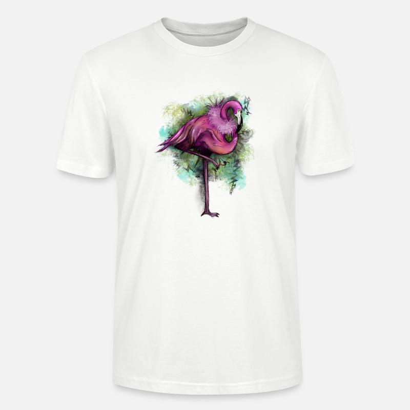 Flamingo-Extravaganz - Stanley/Stella Unisex Bio-T-Shirt CRAFTER - Weiß