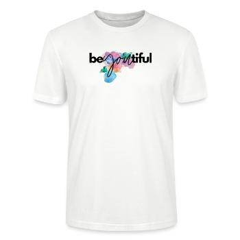 be you tiful - Stanley/Stella CRAFTER Unisex Organic T-Shirt - white - Front - Alina (178cm) & Michal (187cm)