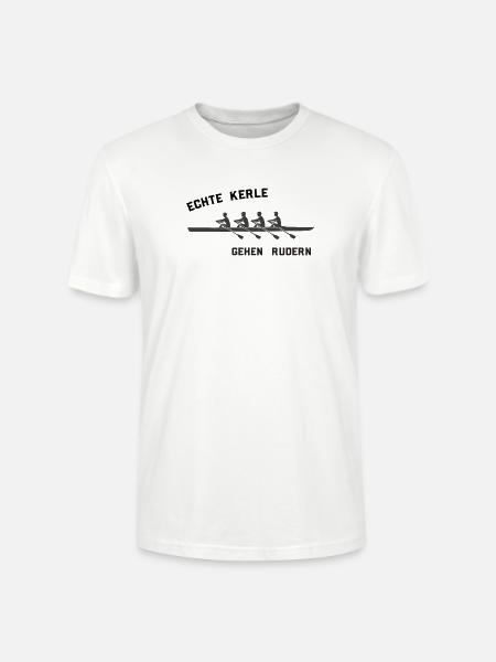 Rowing sayings - Real guys go rowing - Stanley/Stella CRAFTER Unisex Organic T-Shirt - white