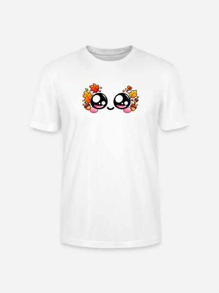 Kawaii-Herbst-Paar-Lächeln - Stanley/Stella Unisex Bio-T-Shirt CRAFTER - Weiß
