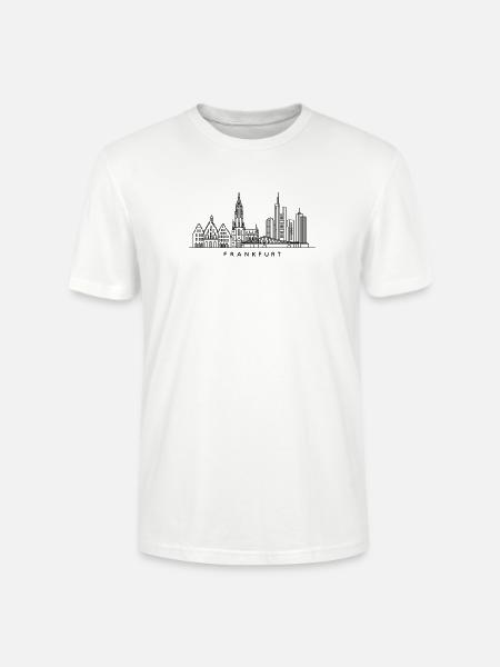 Frankfurt Skyline – Line Art - Stanley/Stella Unisex Bio-T-Shirt CRAFTER - Weiß