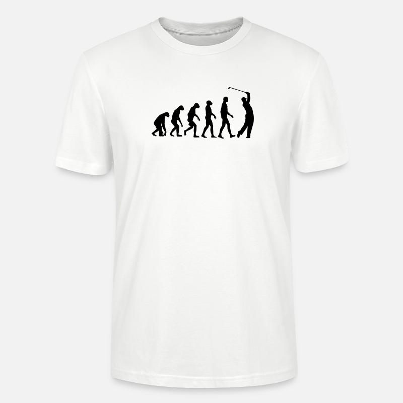 Golf Evolution Golfing - Stanley/Stella CRAFTER Unisex Organic T-Shirt - white