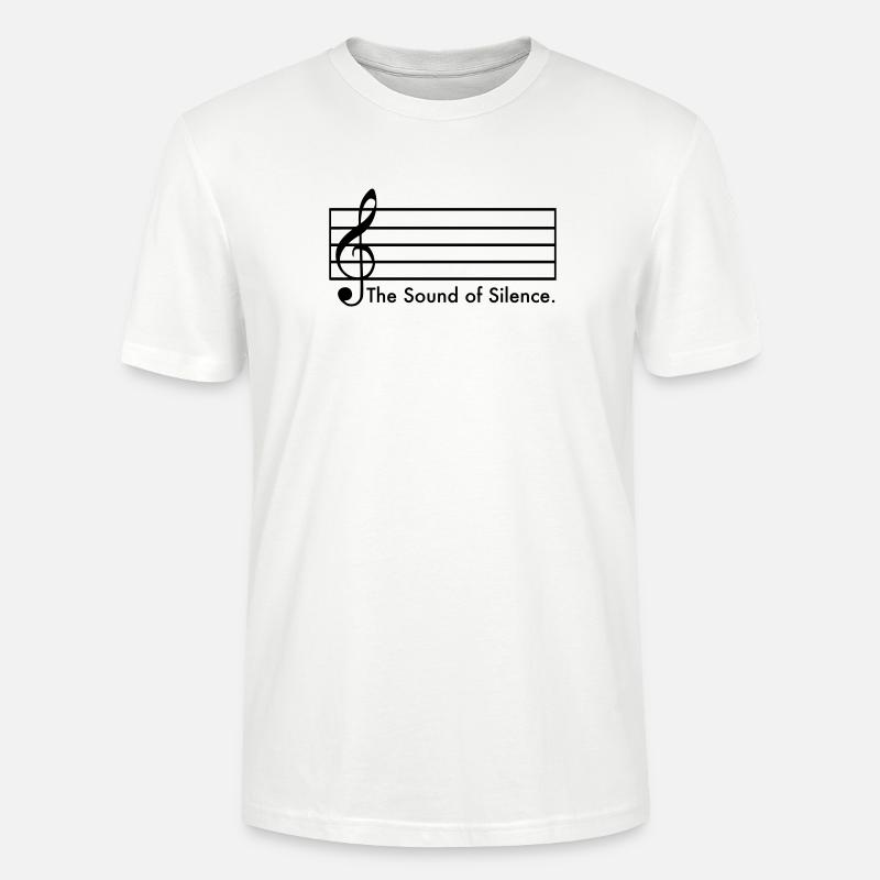 Le son du silence - T-shirt bio CRAFTER Stanley Stella Unisexe - blanc