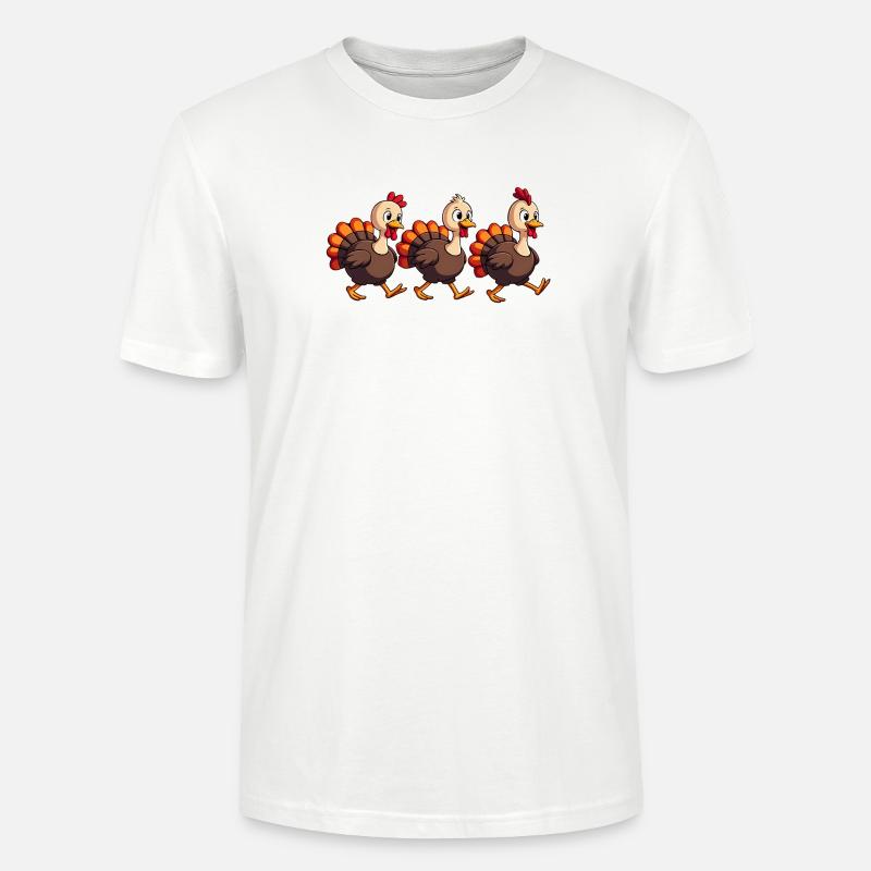 Bébé dinde de Thanksgiving - T-shirt bio CRAFTER Stanley Stella Unisexe - blanc