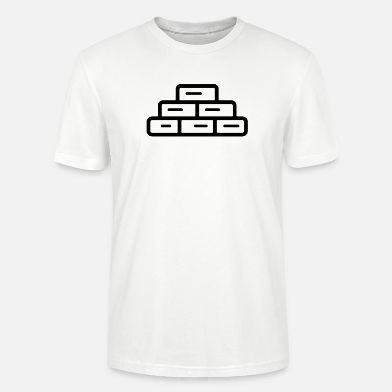 brique - T-shirt bio CRAFTER Stanley Stella Unisexe - blanc