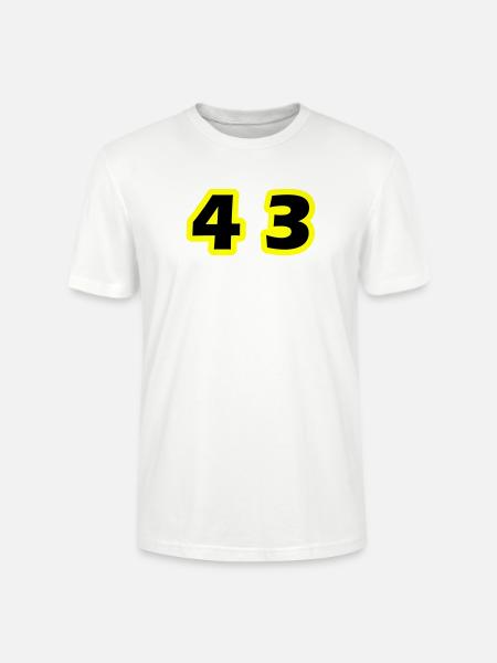 43 Number symbol - Stanley/Stella CRAFTER Unisex Organic T-Shirt - white